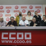 Les 8 d’Airbus rencontrent la presse après leur acquittement.