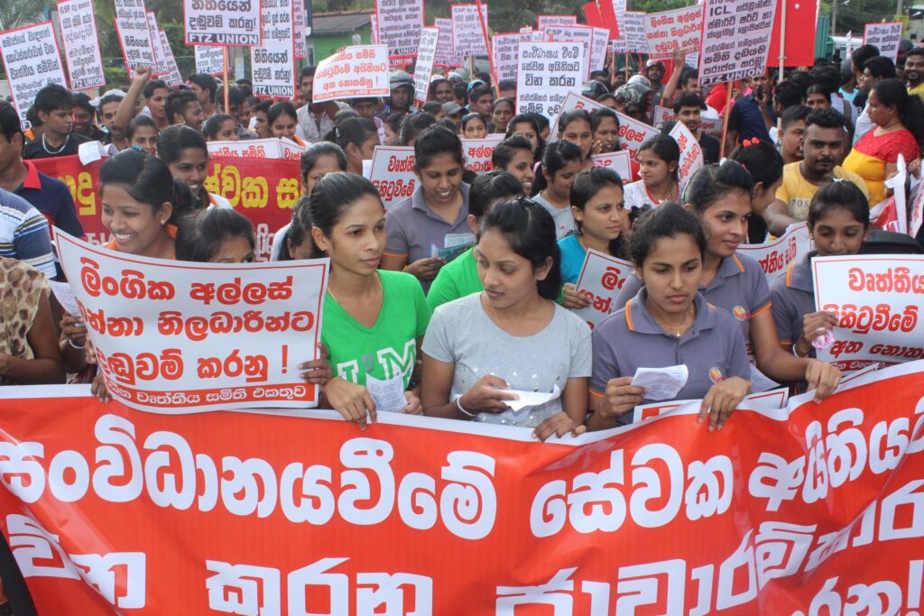 More than 3,000 workers from FTZs protest against anti-union discrimination in Sri Lanka