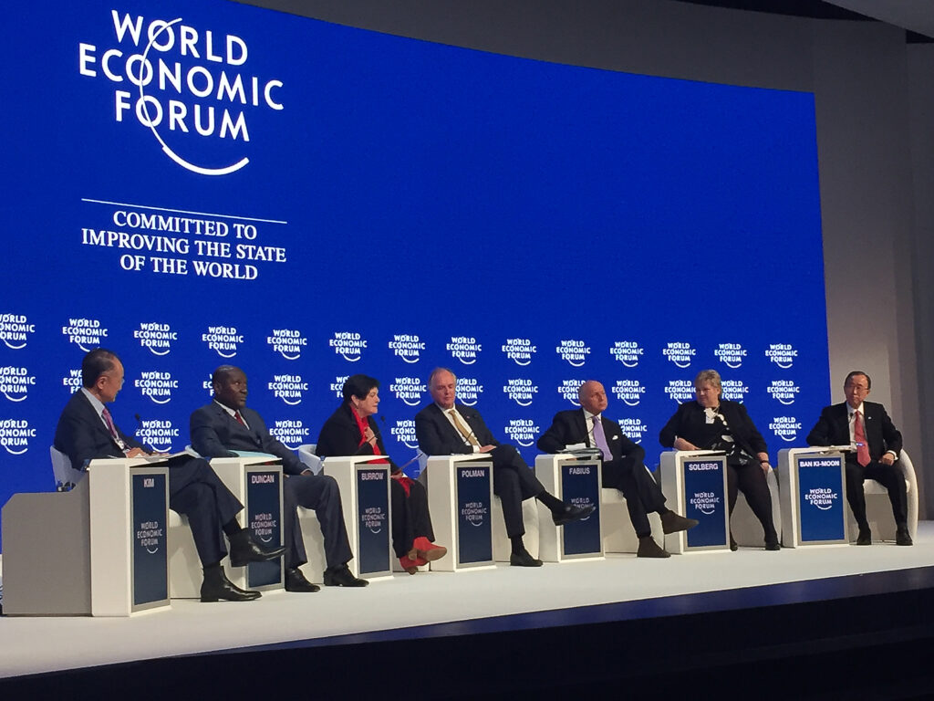 ITUC general secretary Sharan Burrow tells the World Economic Forum that all countries and sectors will now need to put together action plans on climate change, industrial transformation and just transition.