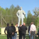 Statue de Lénine située près de la centrale de Tchernobyl