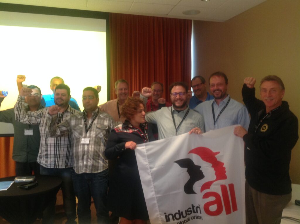 Participantes en la reunión de la Red sindical de John Deere en Detroit