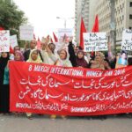 NTUF and HBWWF women's day demonstrations in Karachi