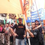 Trabajadores de la UOM durante la movilización del 14 de febrero