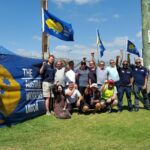 Miembros del AWU en el piquete en Fletcher Insulation. 