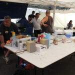 Foto durante huelga de trabajadores de Fletcher Insulation, abril de 2017