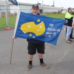 Foto de trabajadores de Fletcher Insulation en el piquete, abril de 2017