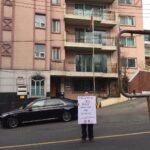 A one-man protest in Seoul, Korea, where demonstrations of more than one person are banned. 
