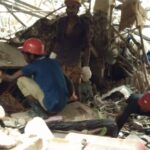 A scene from the Multifabs factory after the blast. At least 11 people have died, while 50 have been injured in the explosion on 3 July 2017.