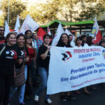 Активистки чилийских профсоюзов  IndustriALL во время мобилизации, фото из архива 