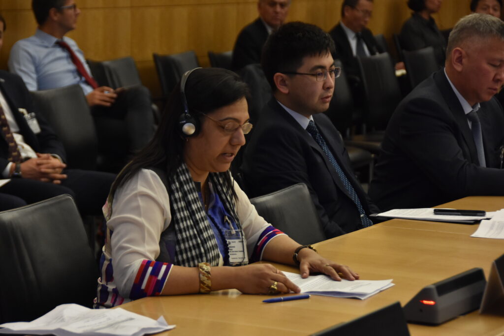 IndustriALL Executive Committee member of the Steel, Metal & Engineering Workers' Federation of India as well the co-chair for the Base Metals section of IndustriALL Global Union Sanjyot Vadhavkar took the floor as a member of the Trade Union Advisory Committee of the OECD delegationin Paris, France.