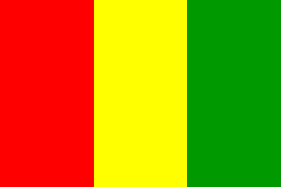 Drapeau de la Guinée, État d'Afrique de l'Ouest 