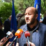 Lors du rassemblement de protestation à Tbilisi