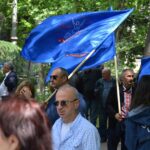 Lors du rassemblement de protestation à Tbilisi