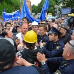 Lors du rassemblement de protestation à Tbilisi