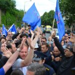 Lors du rassemblement de protestation à Tbilisi