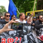 Lors du rassemblement de protestation à Tbilisi