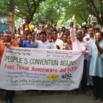 Indian unions protest RCEP in 2017