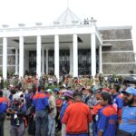 Grasberg workers protest in Timika, Papua