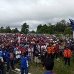 Grasberg workers protest in Timika, Papua