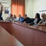 Conferencia de prensa en Nablus, Palestina