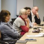 Representantes sindicales del FNV en la reunión con los bancos