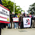 IndustriALL a manifesté contre l’amiante ce 28 avril devant les Nations Unies à Genève