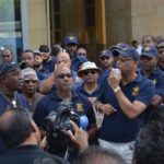 Workers protest for health and safety. Photo: John Julien