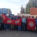 Membres du FGME-UGTT en grève, le 26 septembre 2017.