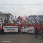 Демонстрация около завода Posco Assan, 16 ноября 2017 года.