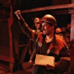 Serhyi Barabashuk et d’autres mineurs ont manifesté au fond d’une des mines durant deux jours en mai 2017