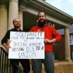“Solidarité de l’AFL-CIO de Caroline du Nord avec les salariés de Boeing qui votent oui pour un syndicat” Photo: Boeing Workers