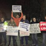 A picket at the factory gates. Photo: Boeing Workers