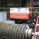 В помещении металлургического завода ArcelorMittal в городе Бернс Харбор, США.