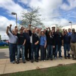 The Workers Uniting Kimberly Clark Council after visiting the Neenah, Menasha plant
