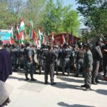 NUAWE members attempt to defend their union office. Photo: NUAWE