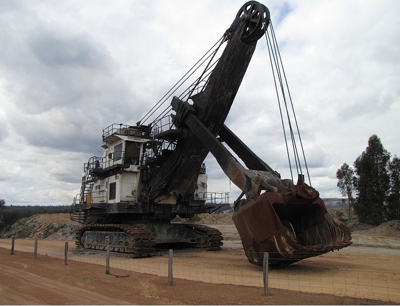 Excavatrice au charbonnage de Collie, en Australie (crédit photo : Wikimedia Commons) 