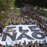 Cientos de miles de mujeres poblaron las calles de São Paulo y de todo Brasil bajo la consigna #EleNão en contra de la candidatura de Bolsonaro a la presidencia de Brasil. // Foto: Thiago Macambira, Jornalistas Livres