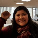 Лорена Чавера, молодежный 2 секретарь профсоюза FNTTP.