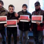 Workers of the Tkibuli mine in Georgia, members of the TUMMCIWG