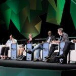 Le Directeur du département des mines d’IndustriALL Glen Mpufane lors d’un panel à l’Indaba du secteur des mines en Afrique