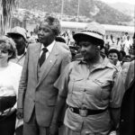 With Nelson Mandela, her former husband and ex President of South Africa. Photo: William Matlala