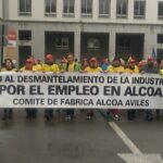 Marche des travailleurs espagnols d’Alcoa. Photo: USO
