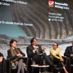 Kemal Özkan s’exprimant lors du lancement de l’indice minier responsable 2018, à Genève, en Suisse, le 11 avril 2018.