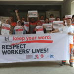 Sindicatos exigen que la gigantesca cementera suiza LafargeHolcim firme un acuerdo marco global.