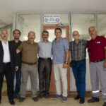 Avec le délégué de Bekaert dans le local syndical