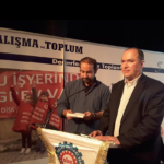 Генеральный секретарь IndustriALL Вальтер Санчес говорит о праве на забастовку на конференции в Стамбуле, январь 2018 года