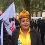 Хиданора Перес из Sintracarbón, Колумбия, спросила, как BHP собирается увеличить количество женщин, “синих воротничков”, на шахте Cerrejón.