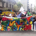 Los coordinadores participaron en una marcha en solidaridad con los trabajadores del gas en Uruguay