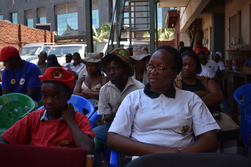 ZCTU meeting commemorates decent work day in Harare.