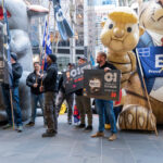ETU Victoria and AMWU Victoria members at OI Glass, photo ETU